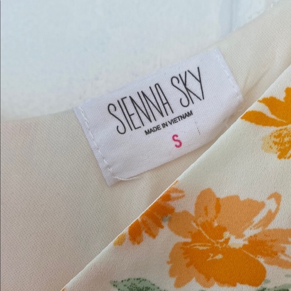 Sienna Sky Orange Floral Midi Dress - Picture 4 of 4